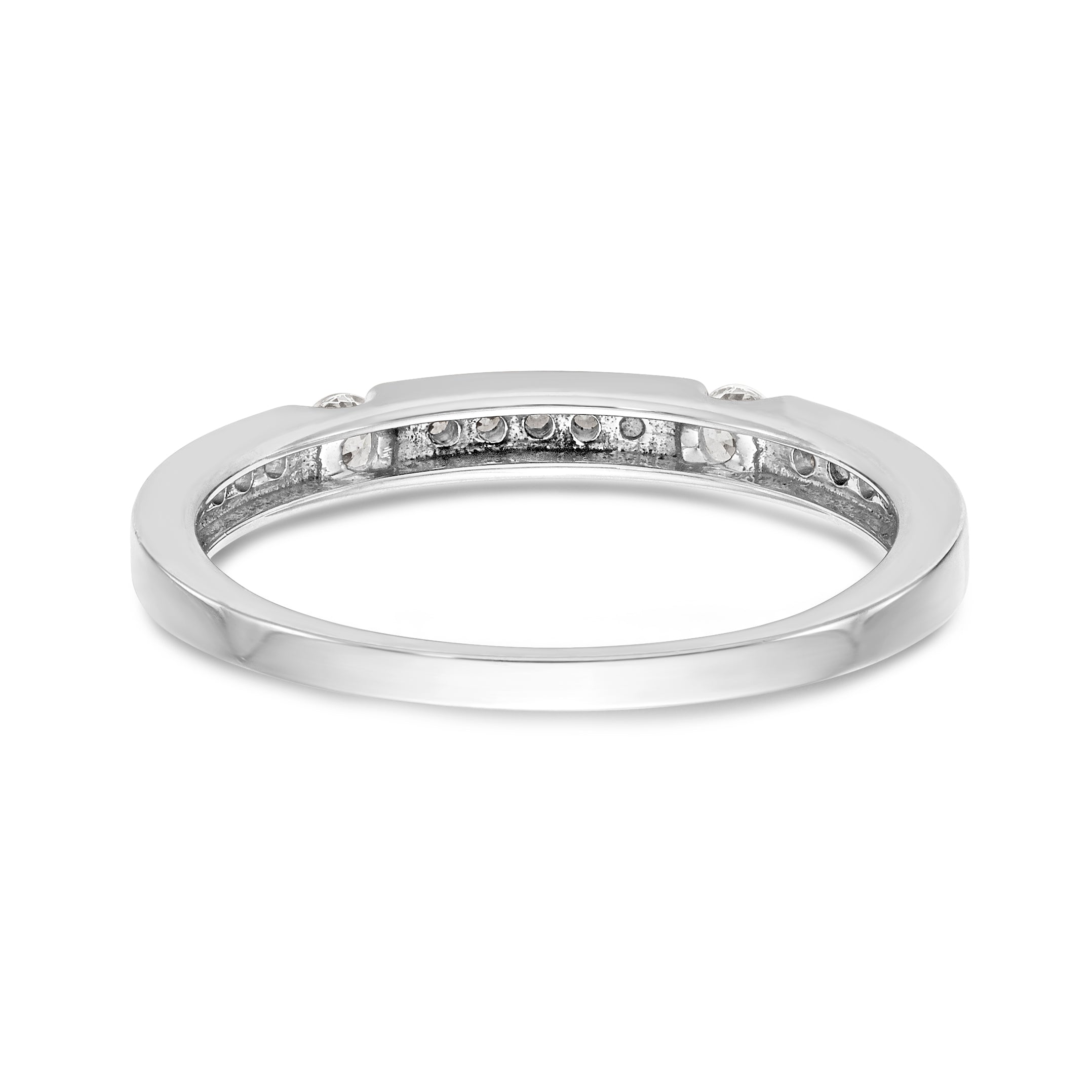 14K Weißgold Diamant-Ring