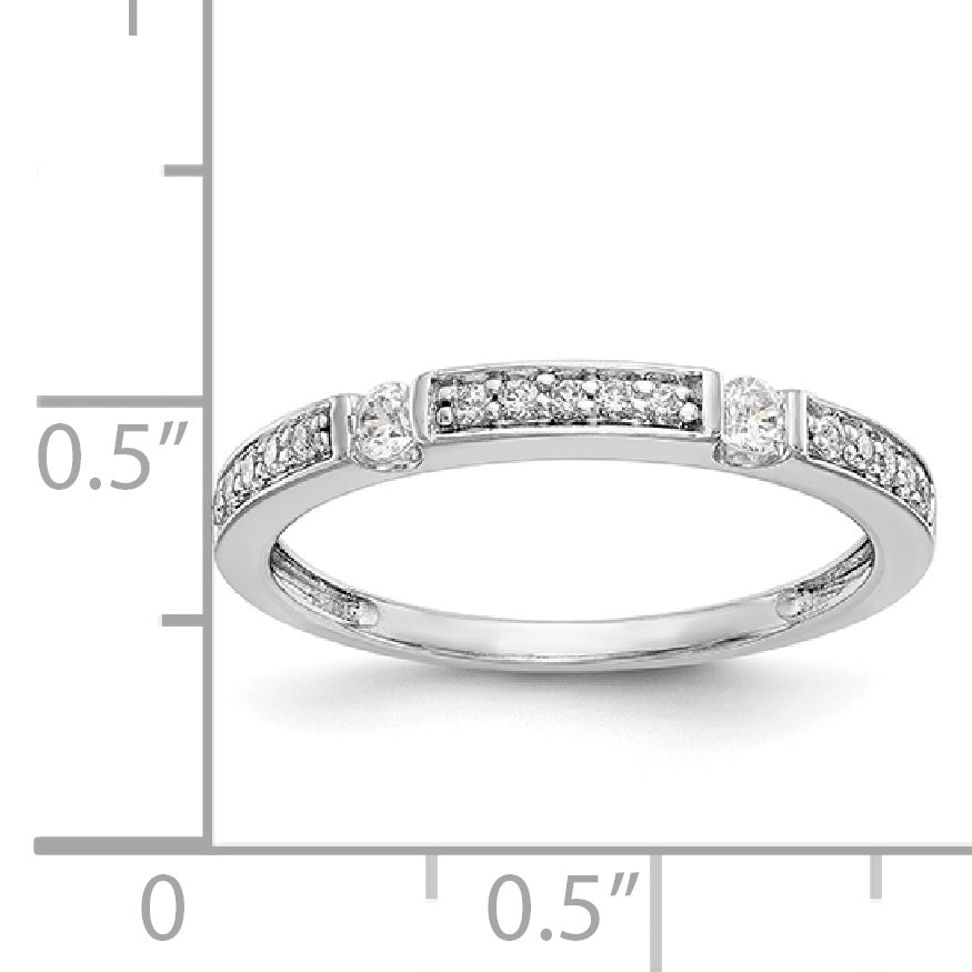 14K Weißgold Diamant-Ring