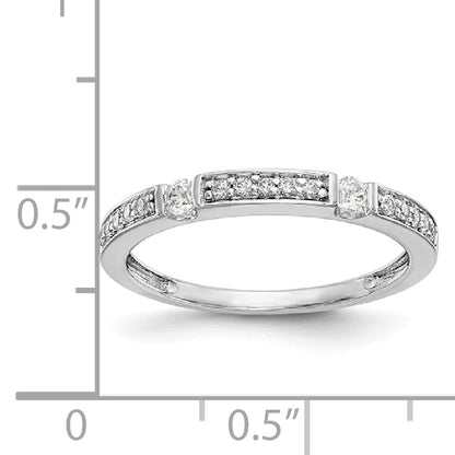 14K Weißgold Diamant-Ring