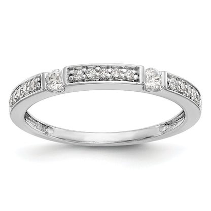 14K Weißgold Diamant-Ring