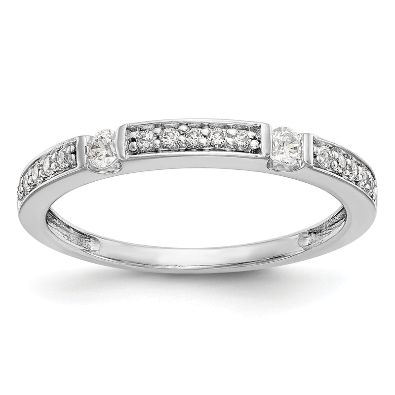 14K Weißgold Diamant-Ring