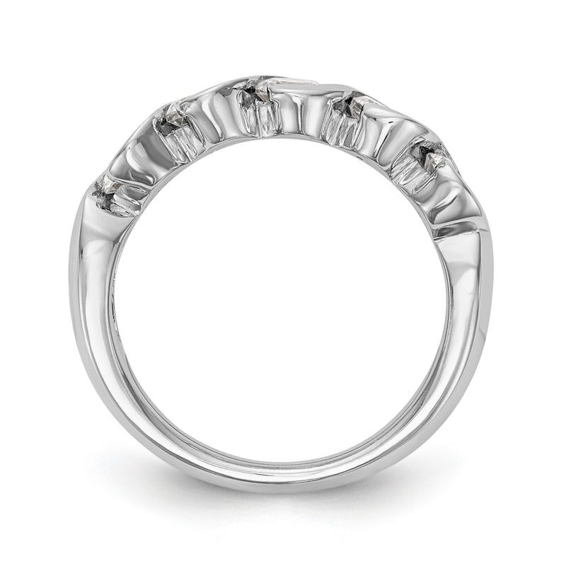 14K Weißgold Diamant-Ring