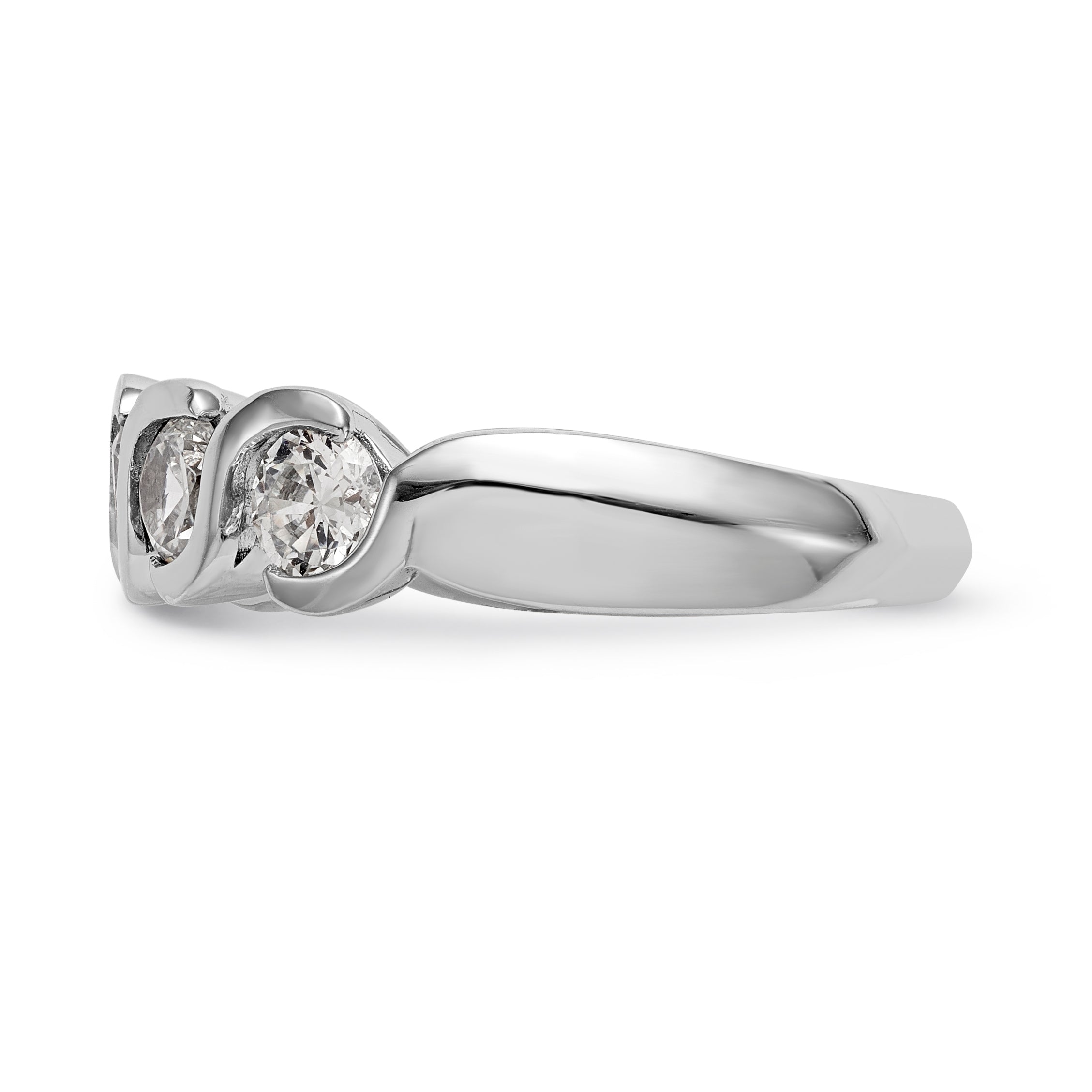 585 Weißgold Diamant-Ring