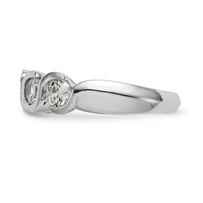 585 Weißgold Diamant-Ring