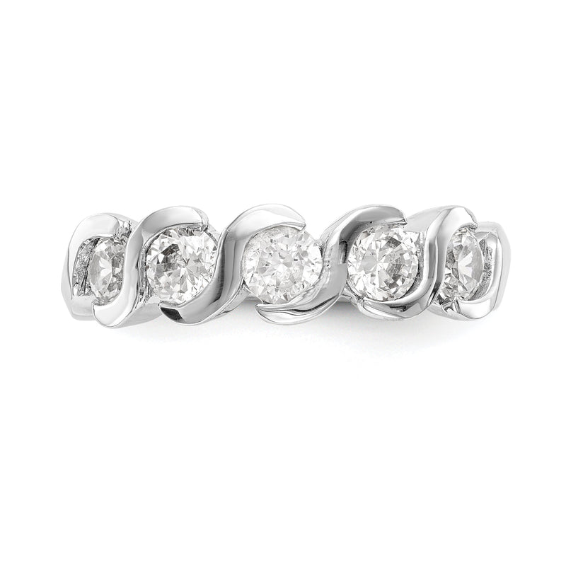 14K Weißgold Diamant-Armreif