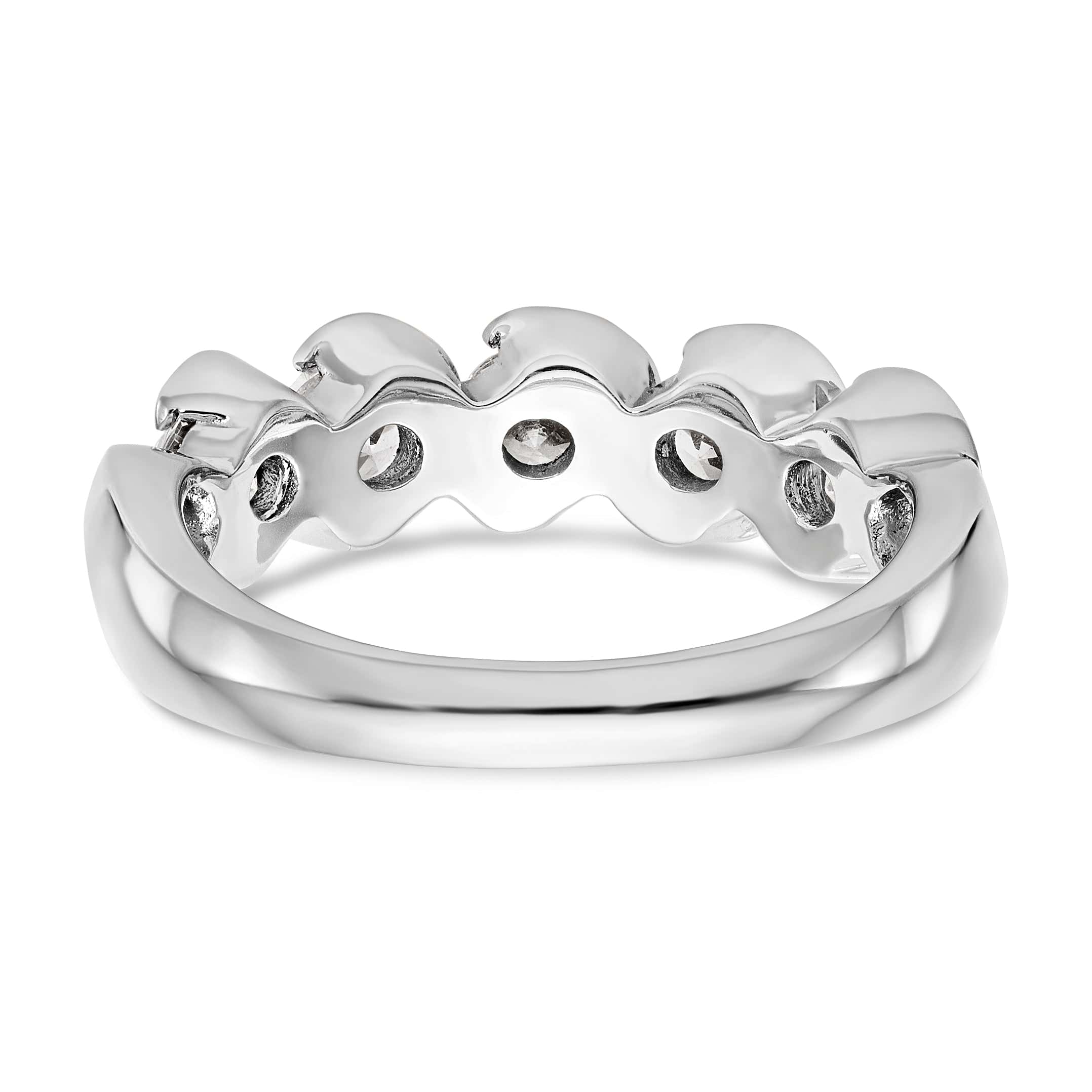 14K Weißgold Diamant-Armreif