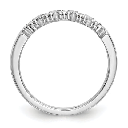 14K Weißgold Ring mit 5 Diamanten