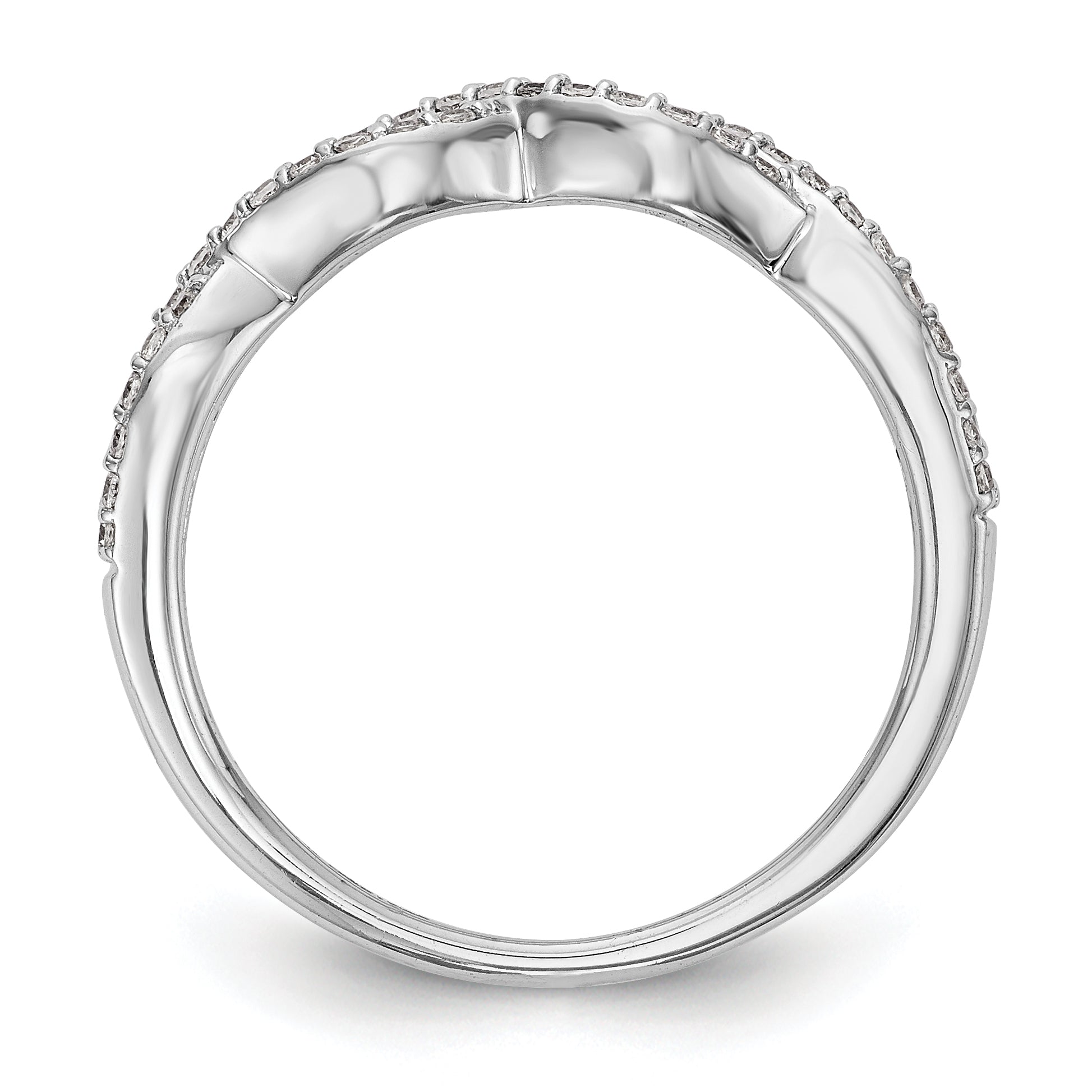 14K Weißgold Diamant-Ring