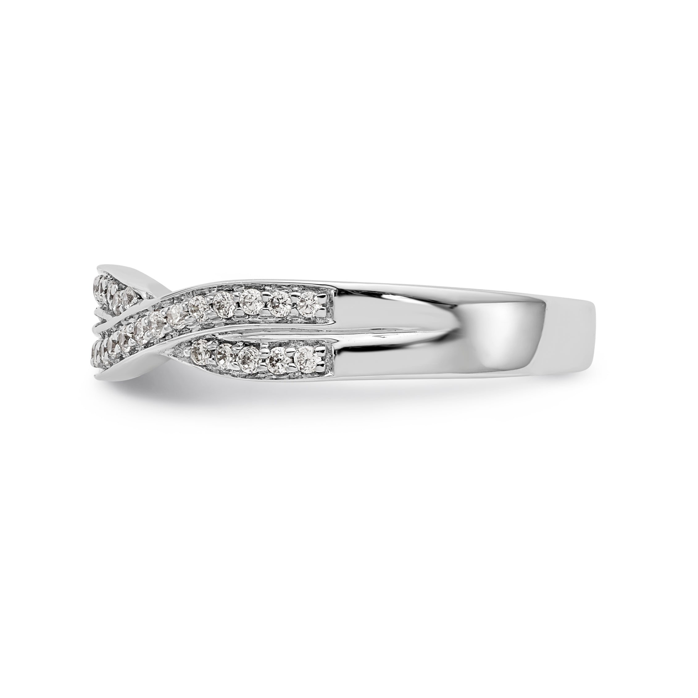 14K Weißgold Diamant-Ring