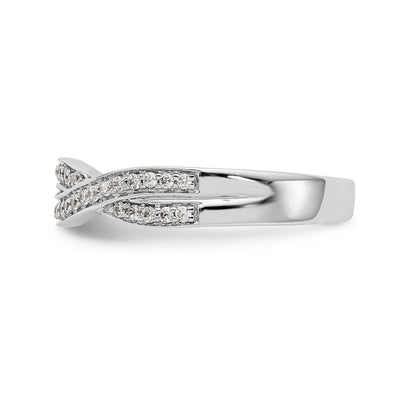 14K Weißgold Diamant-Ring