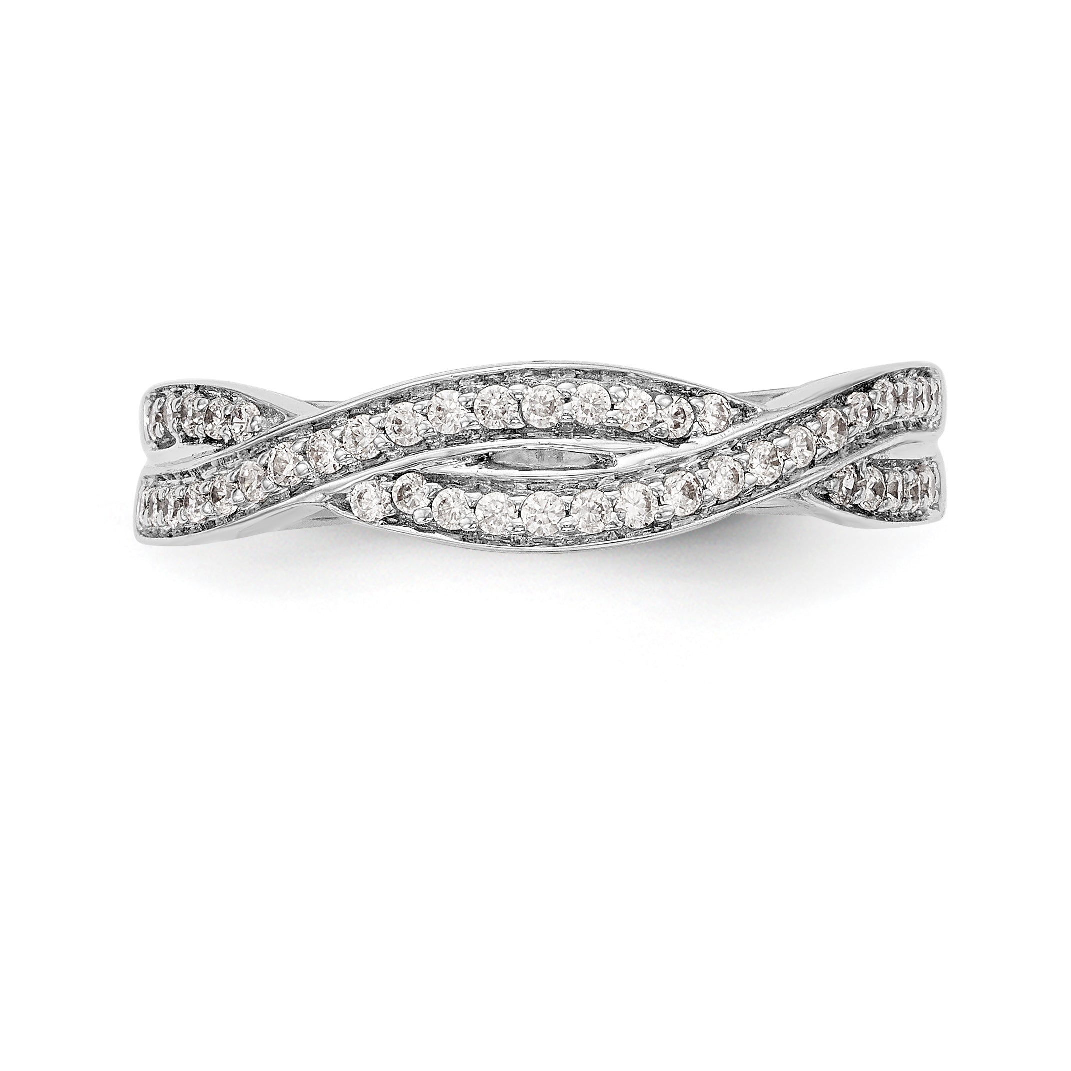 14K Weißgold Diamant-Ring