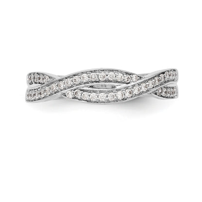 14K Weißgold Diamant-Ring