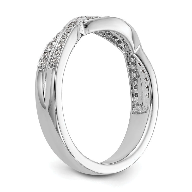 14K Weißgold Diamant-Ring