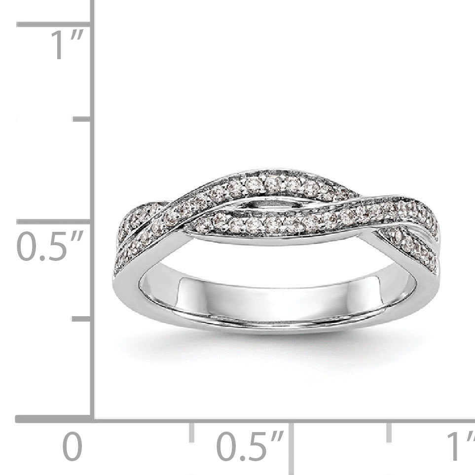 14K Weißgold Diamant-Ring