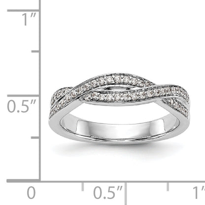 14K Weißgold Diamant-Ring