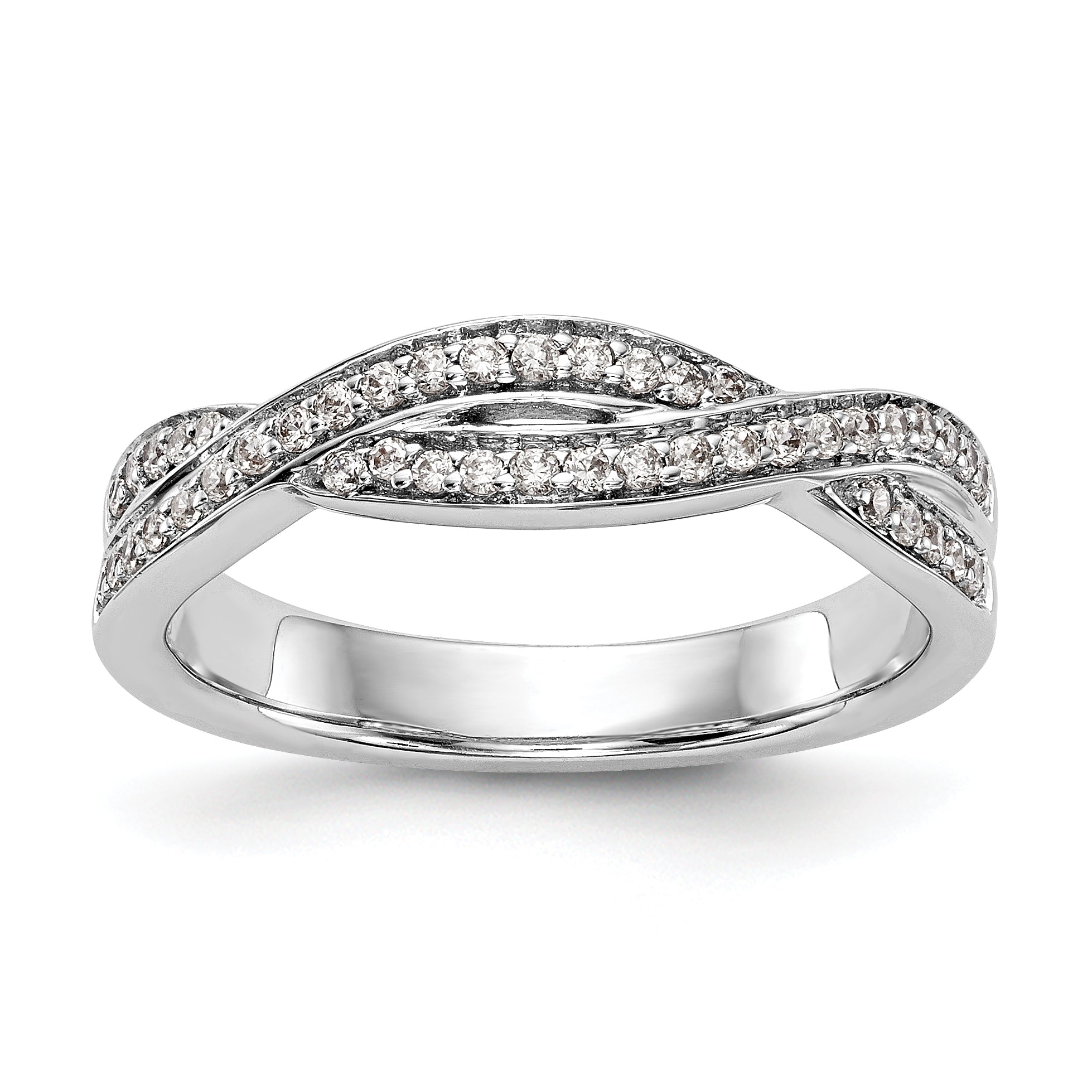 14K Weißgold Diamant-Ring