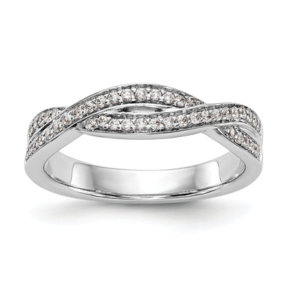 14K Weißgold Diamant-Ring