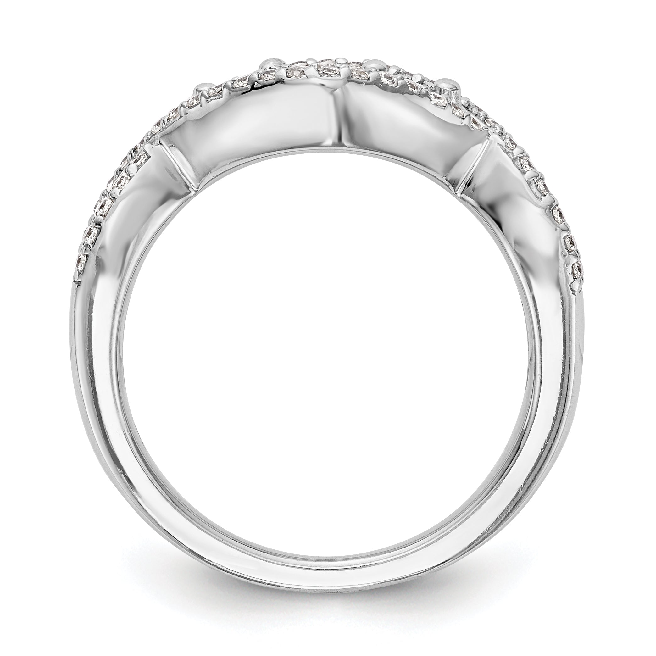 585 Weißgold Diamant-Ring