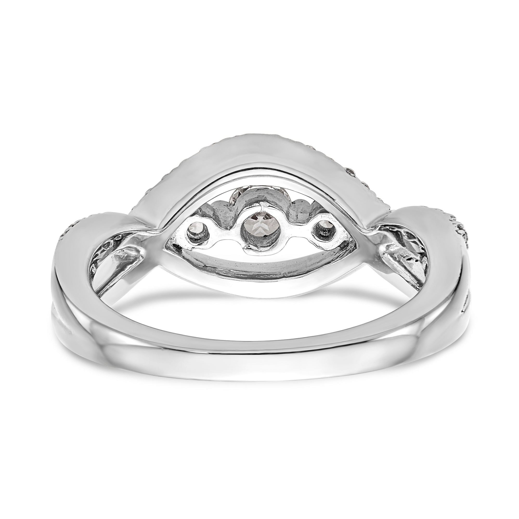 585 Weißgold Diamant-Ring
