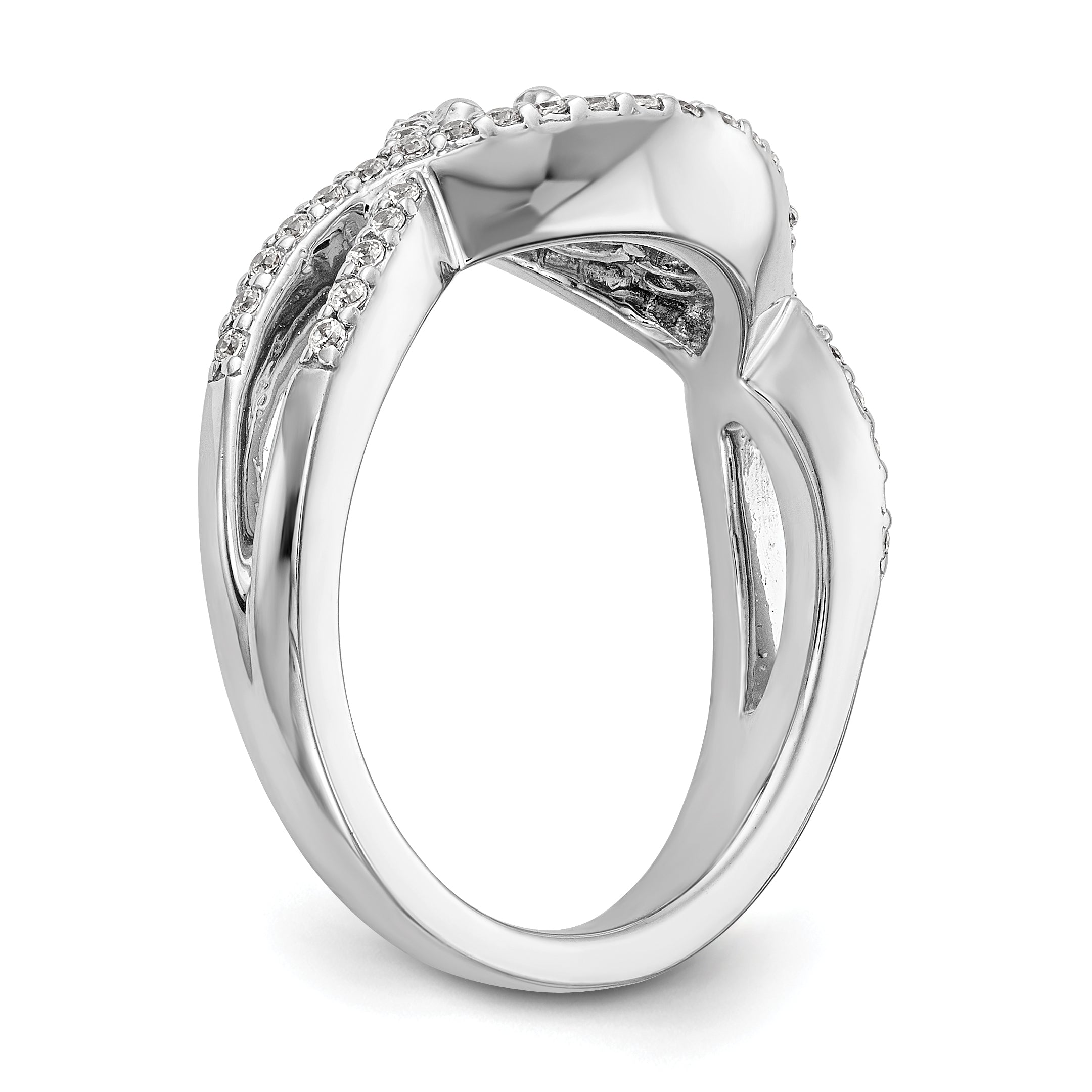 585 Weißgold Diamant-Ring