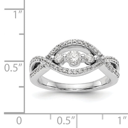 585 Weißgold Diamant-Ring