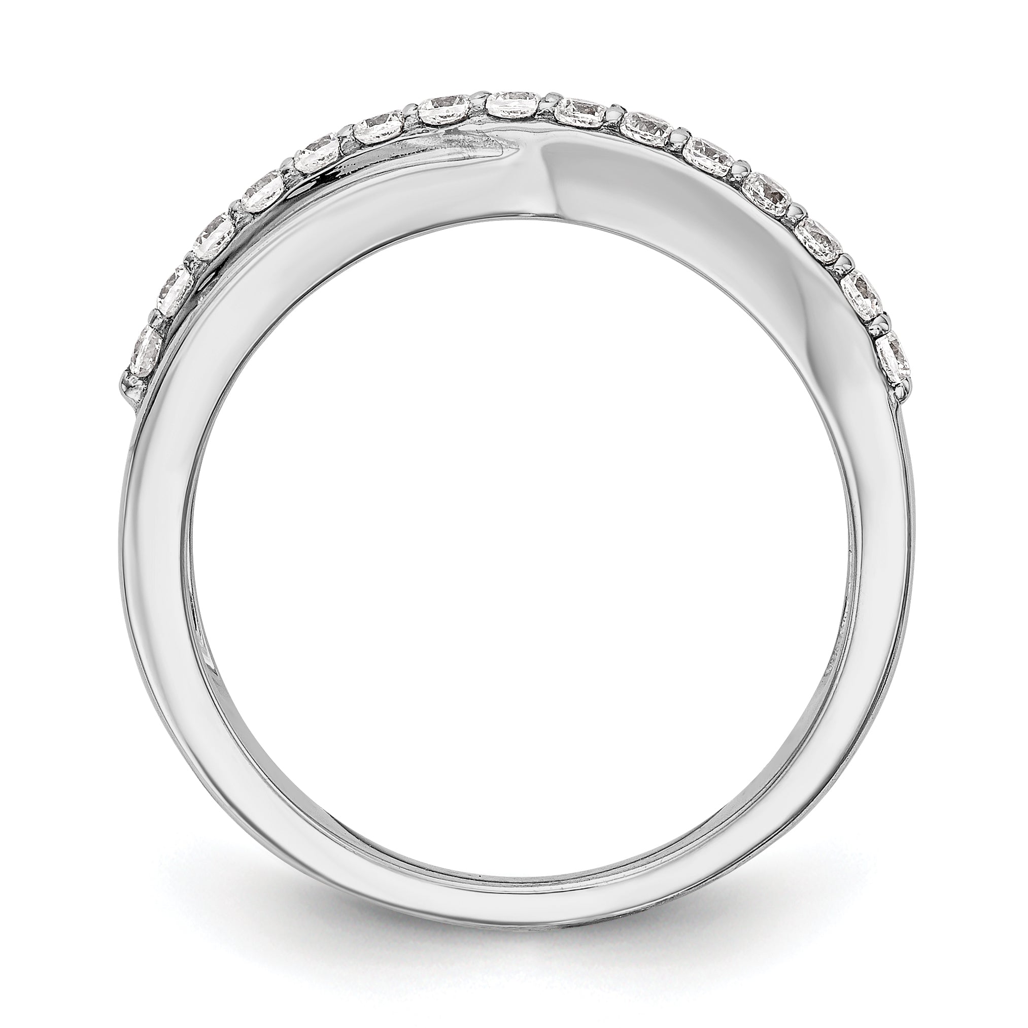 14K Weißgold Diamant-Ring