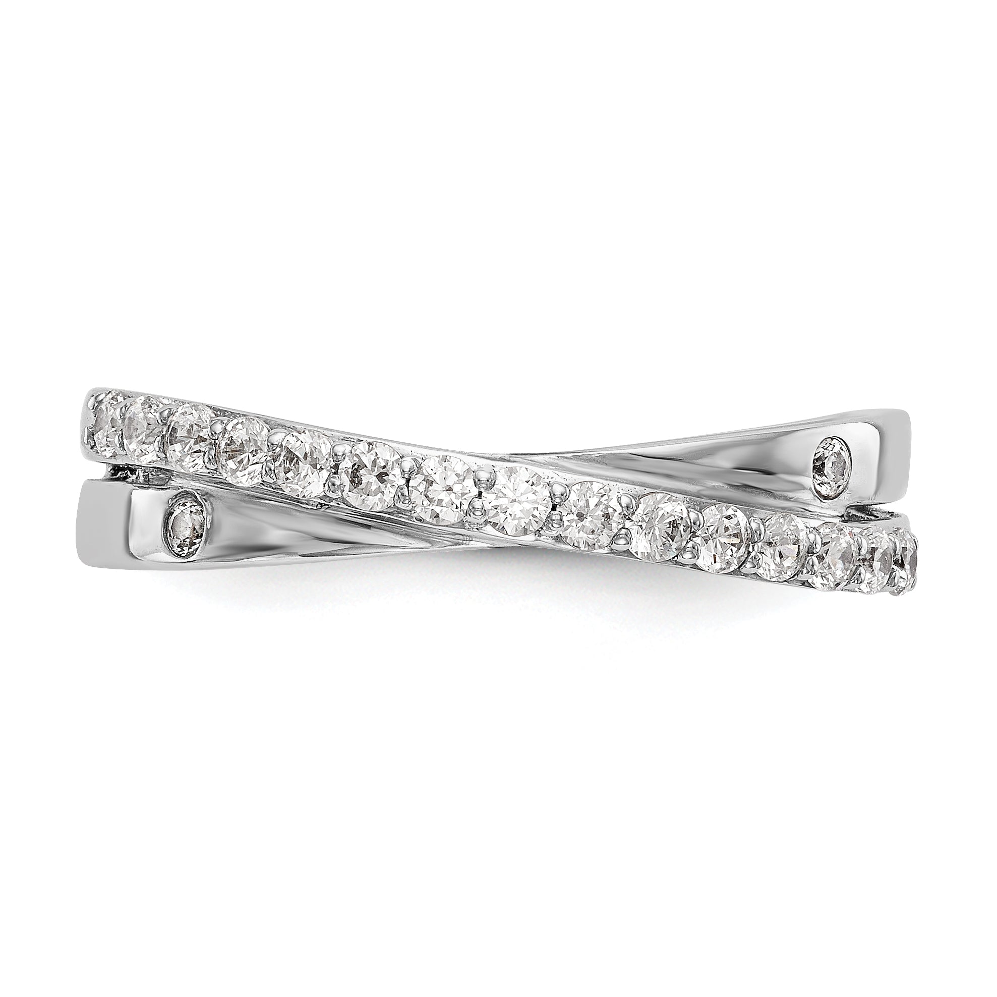 14K Weißgold Diamant-Ring
