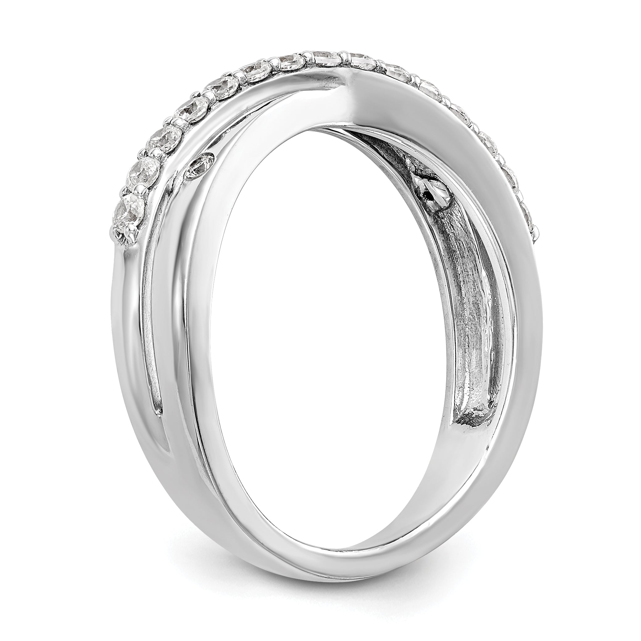 14K Weißgold Diamant-Ring