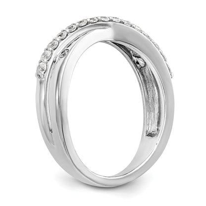 14K Weißgold Diamant-Ring