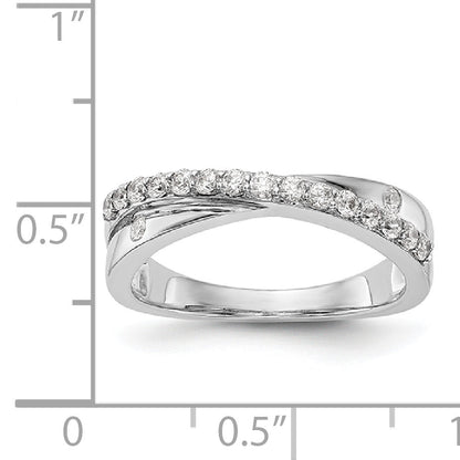 14K Weißgold Diamant-Ring