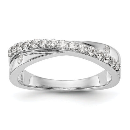 14K Weißgold Diamant-Ring