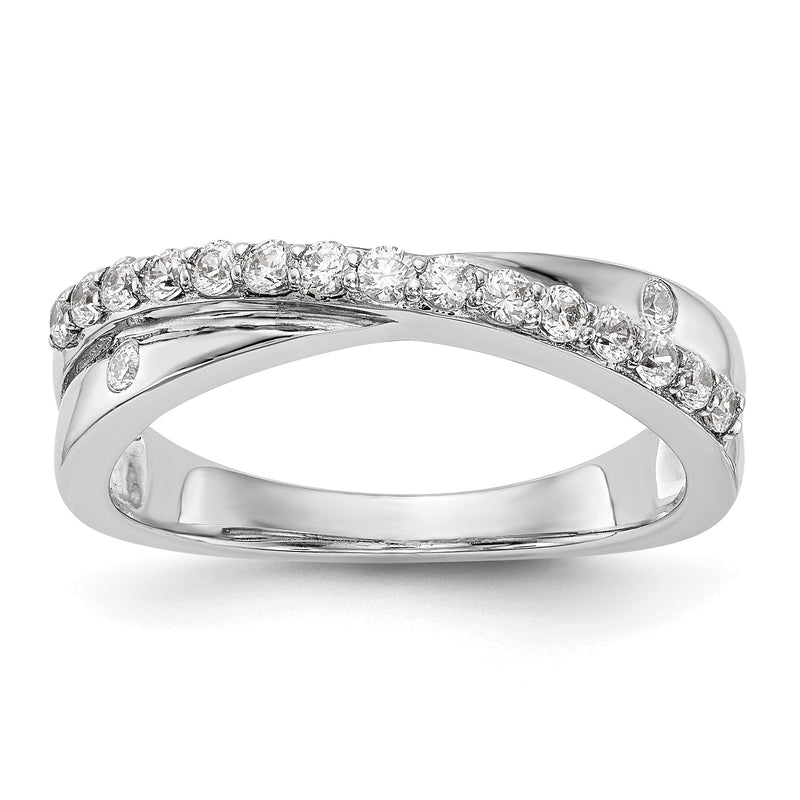 14K Weißgold Diamant-Ring