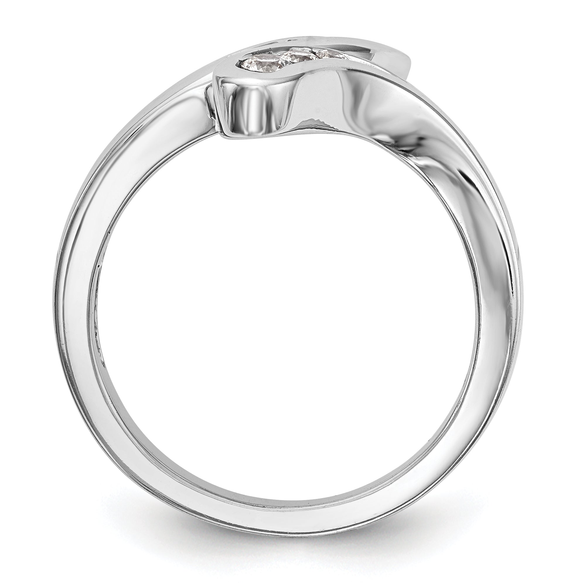 14K Weißgold Diamant-Ring