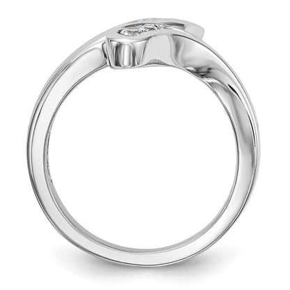 14K Weißgold Diamant-Ring