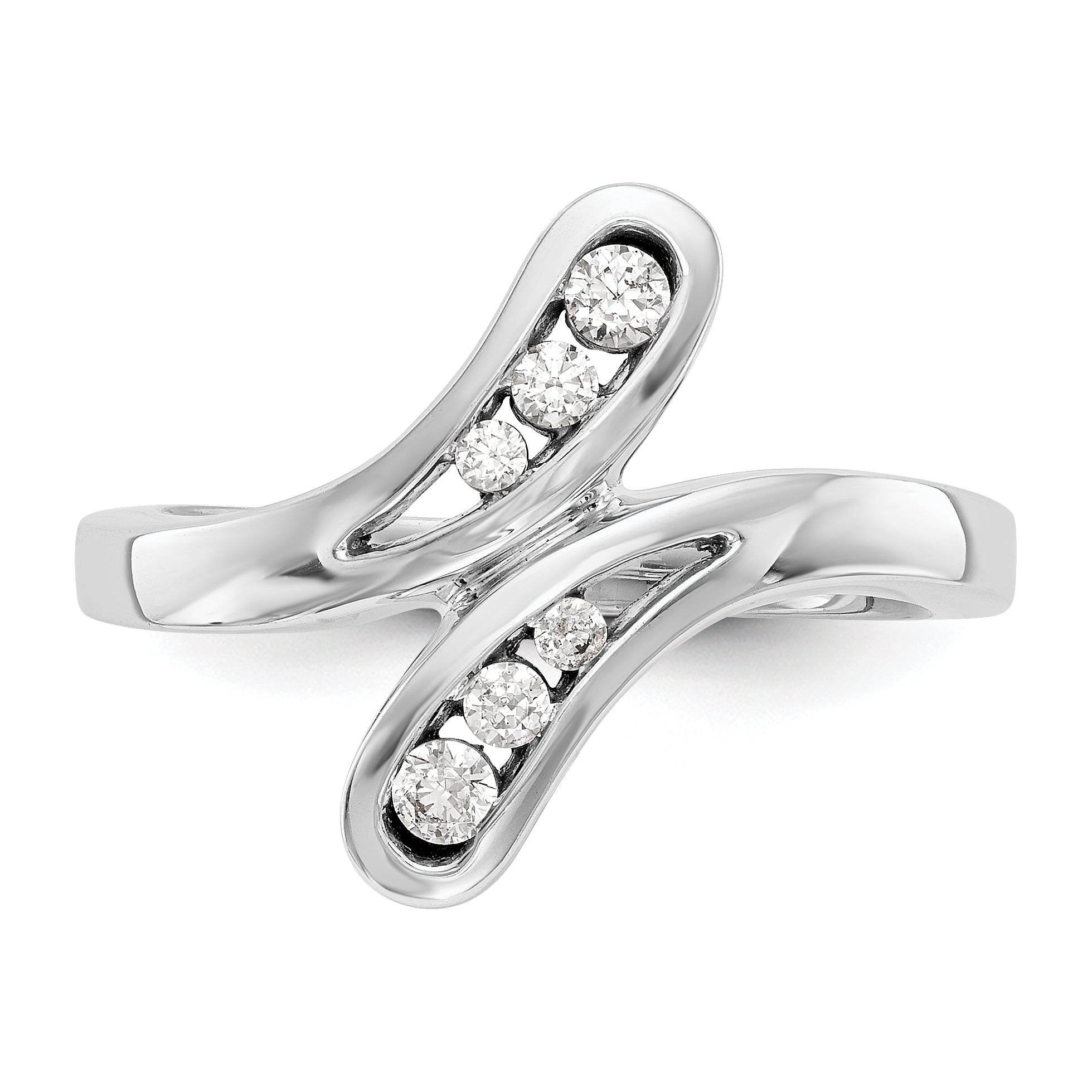 14K Weißgold Diamant-Ring