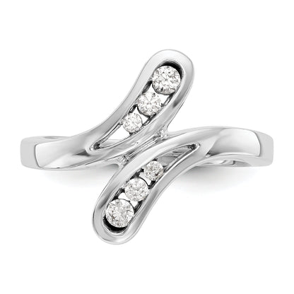 14K Weißgold Diamant-Ring