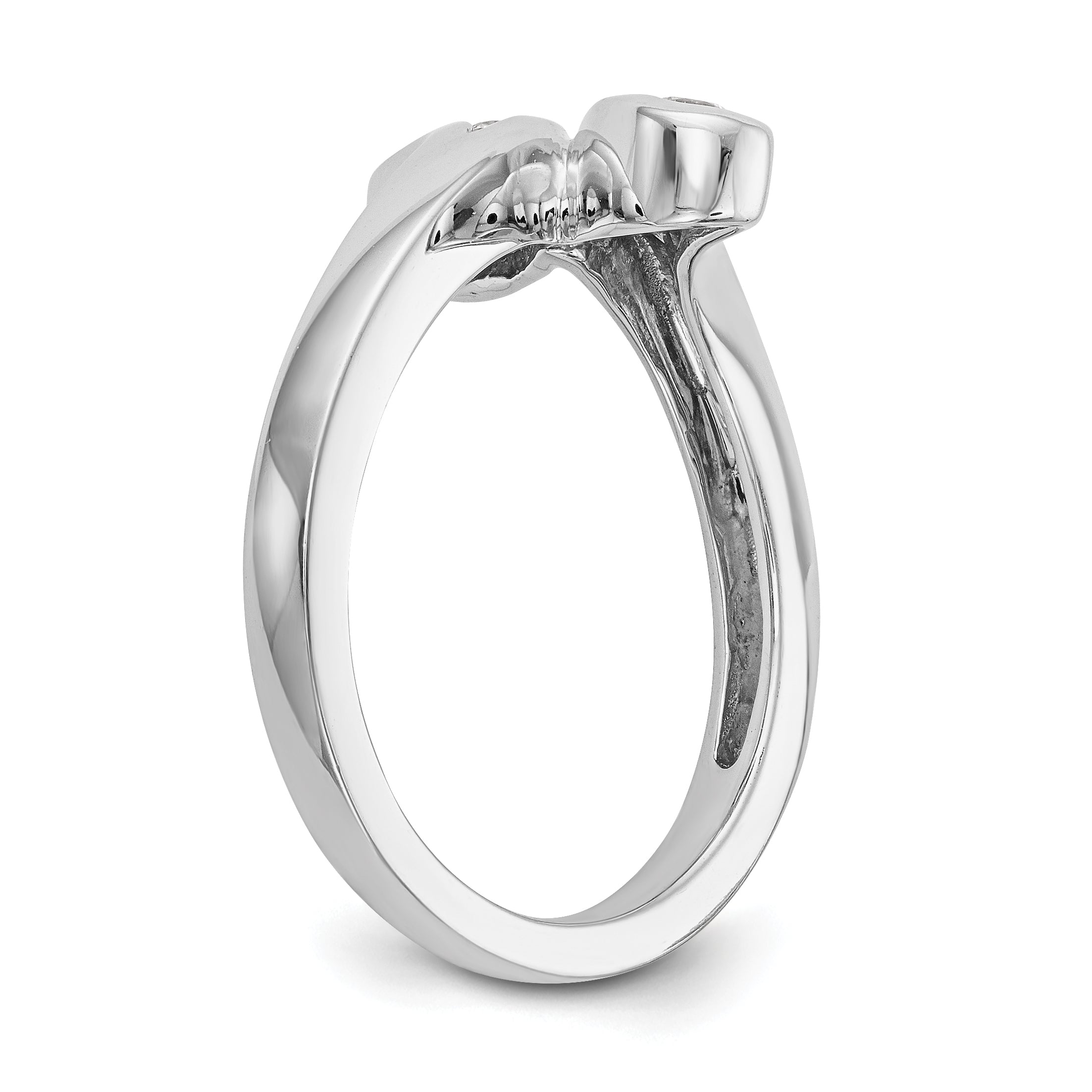 14K Weißgold Diamant-Ring