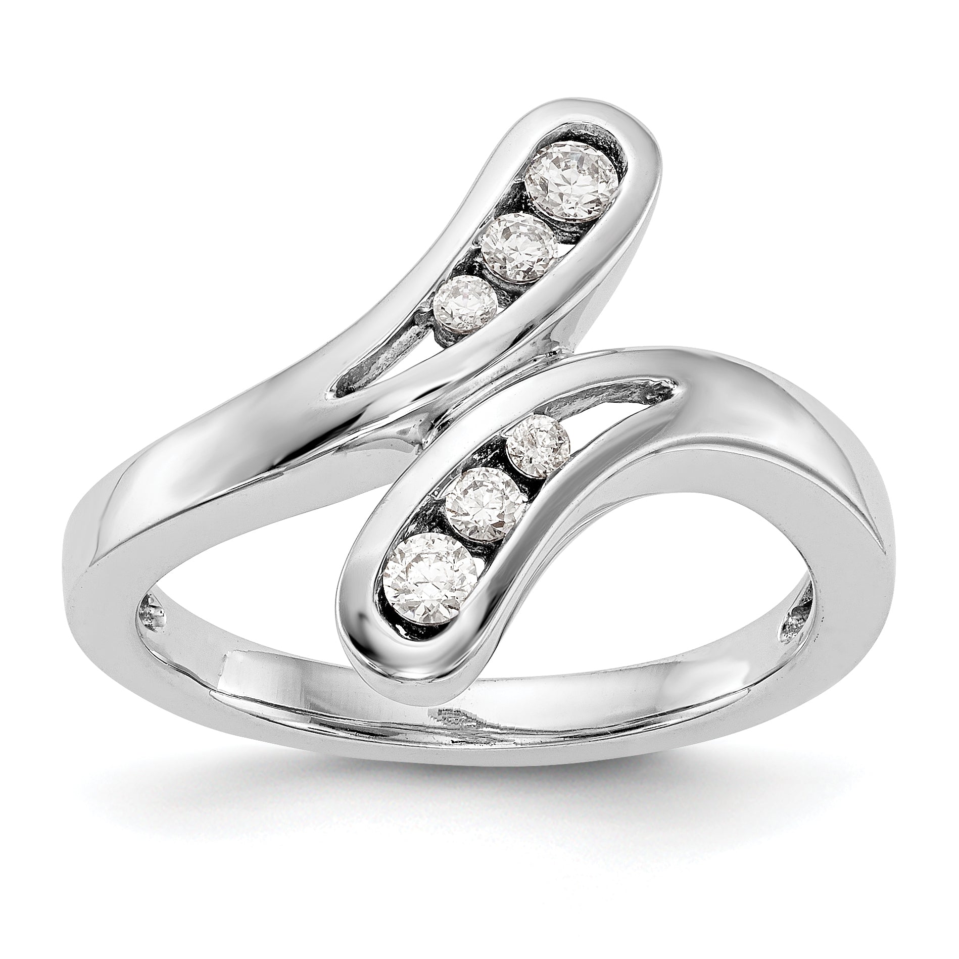 14K Weißgold Diamant-Ring