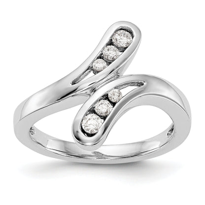 14K Weißgold Diamant-Ring
