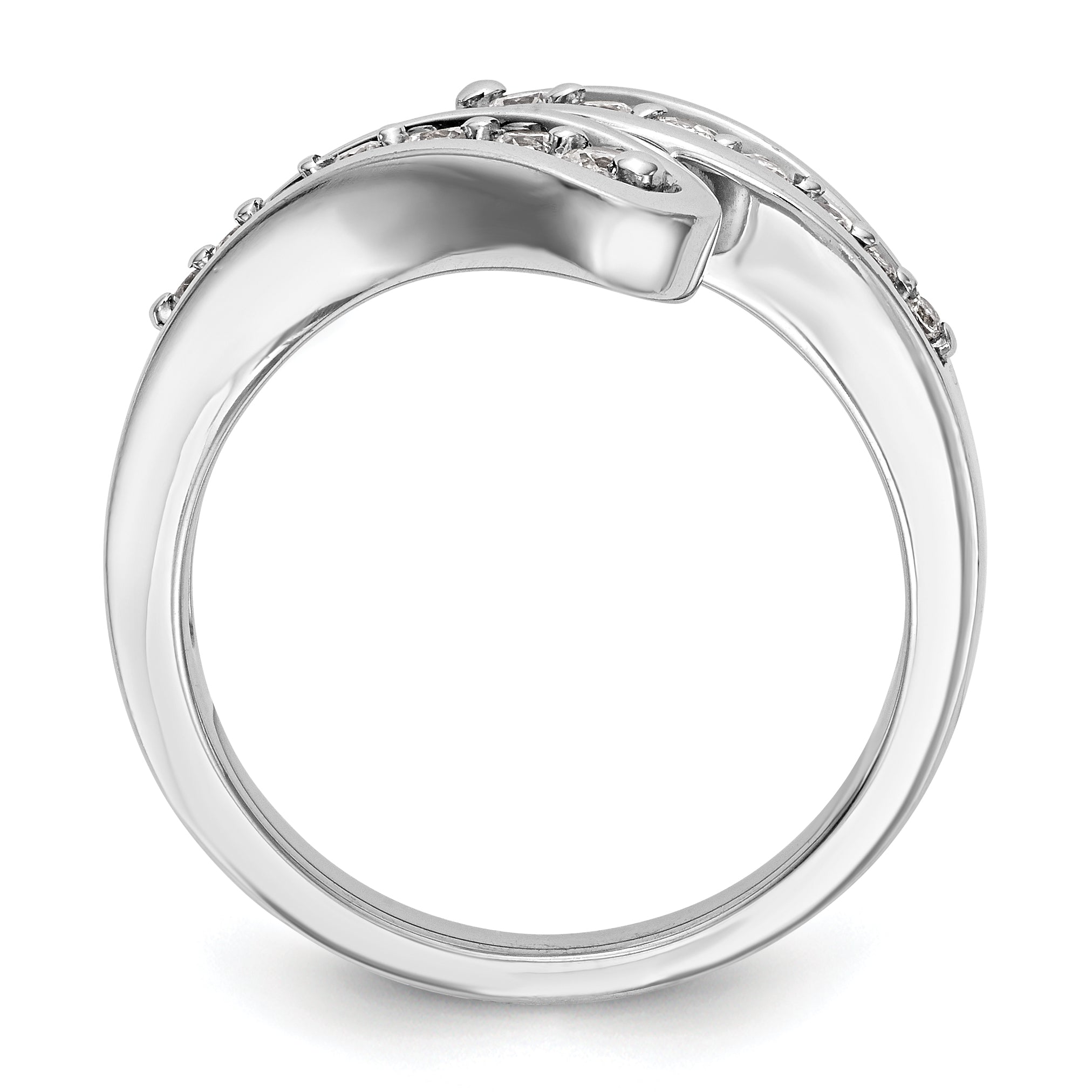 14K Weißgold Diamant-Ring