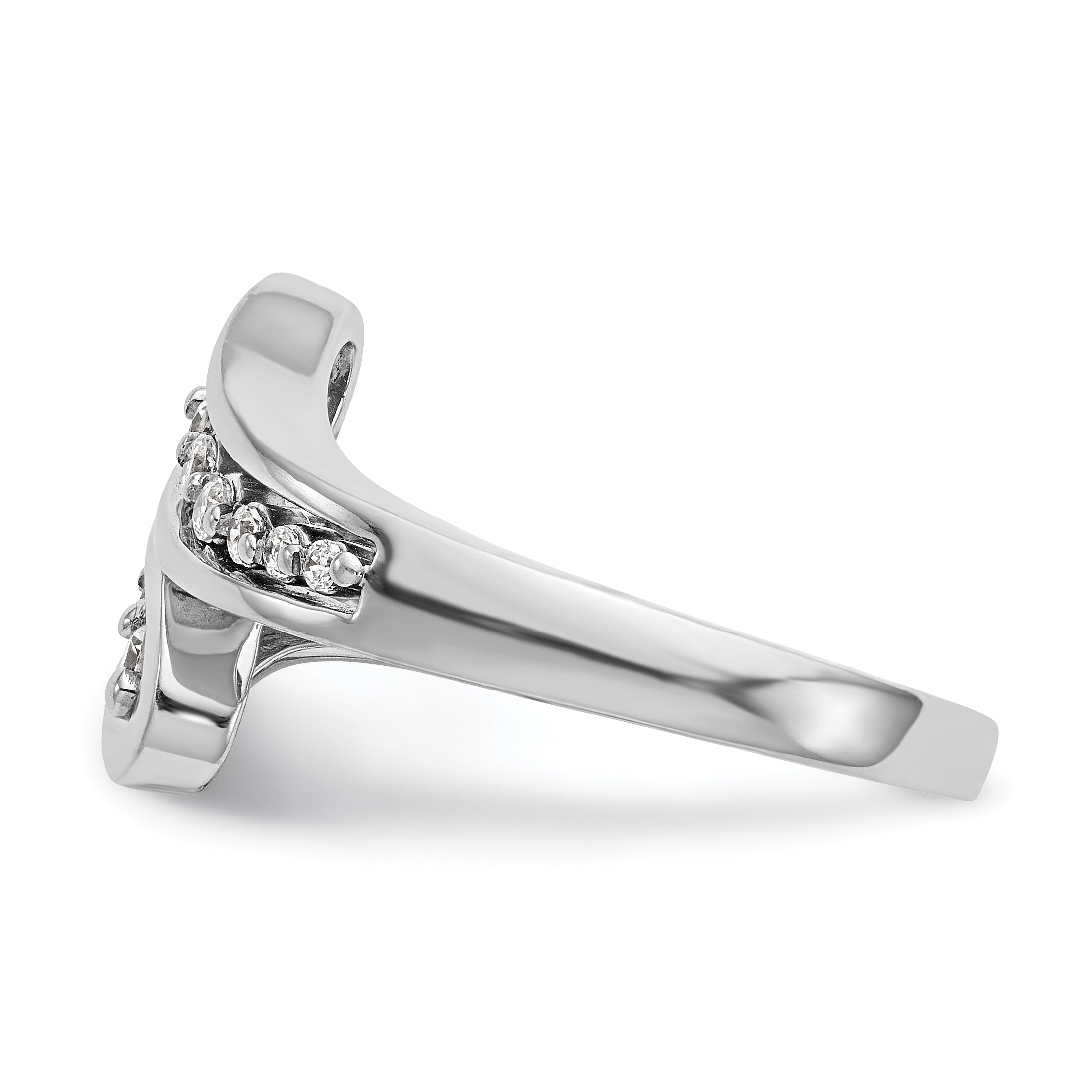 14K Weißgold Diamant-Ring