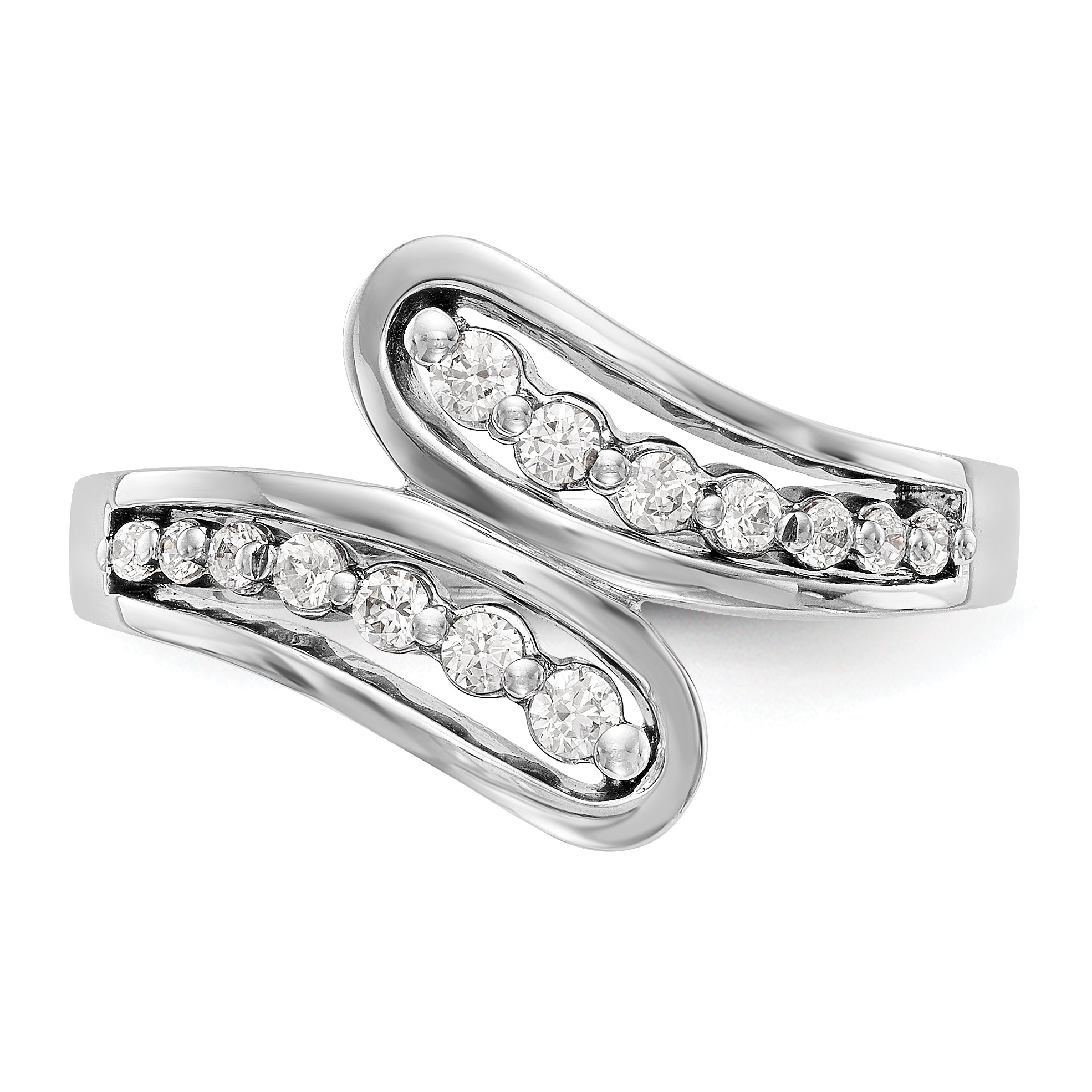 14K Weißgold Diamant-Ring