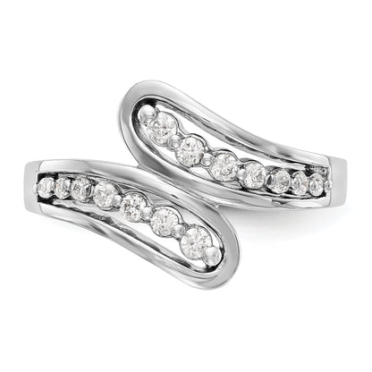 14K Weißgold Diamant-Ring
