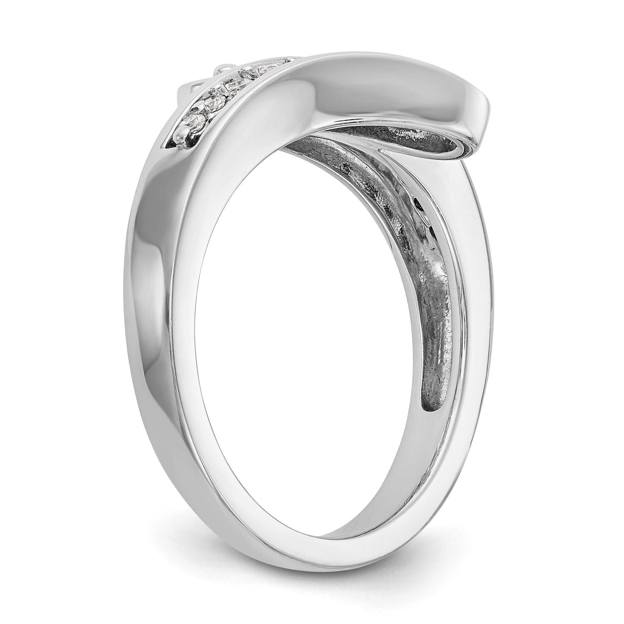 14K Weißgold Diamant-Ring