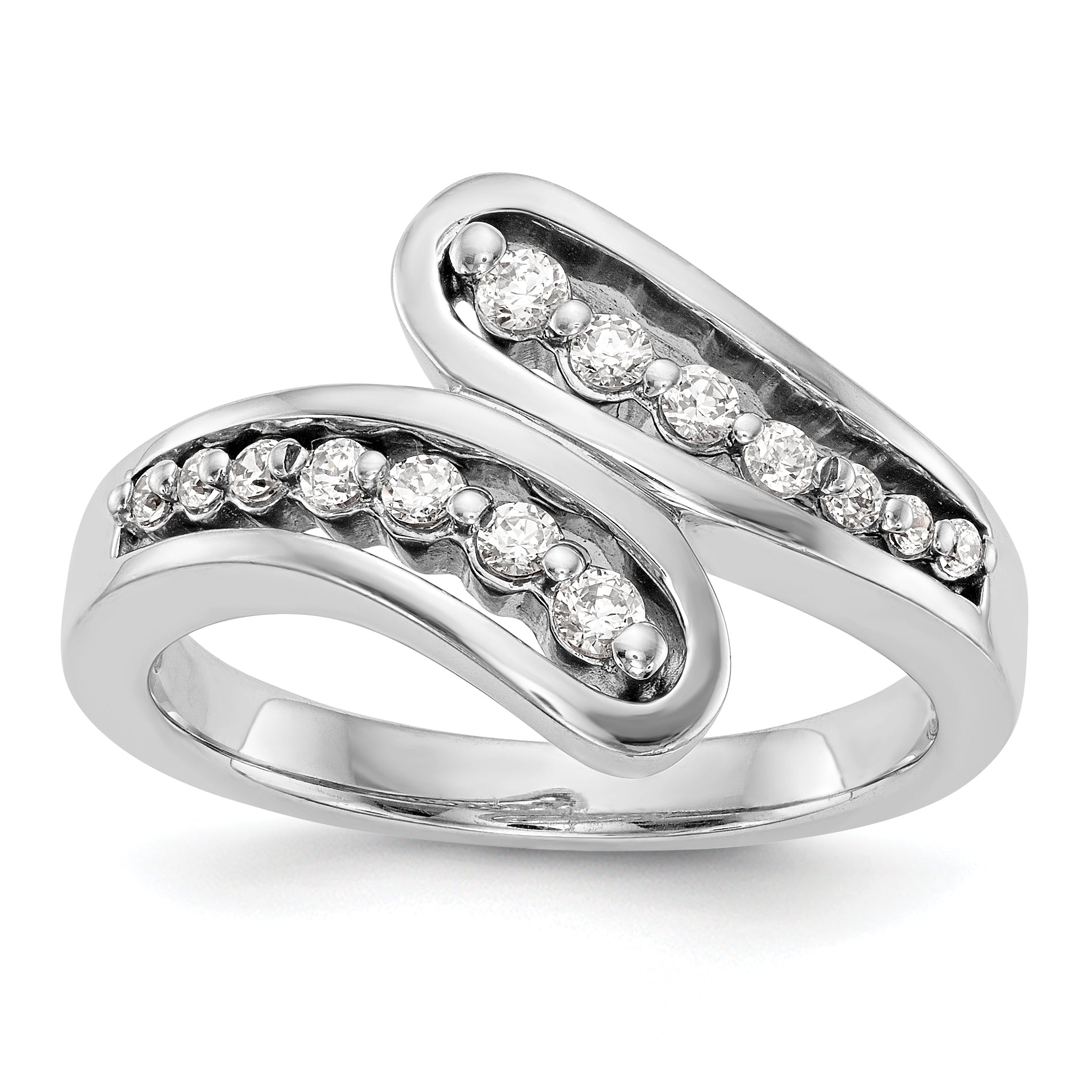 14K Weißgold Diamant-Ring