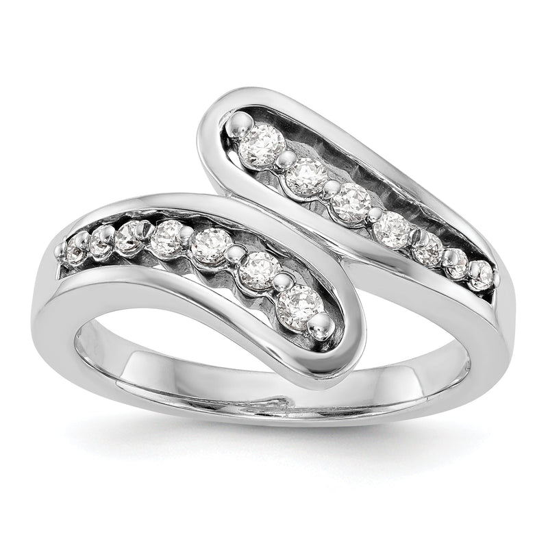 14K Weißgold Diamant-Ring