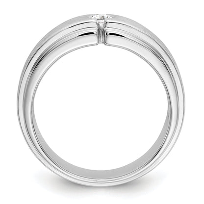 14K Weißgold Diamant-Herrenring