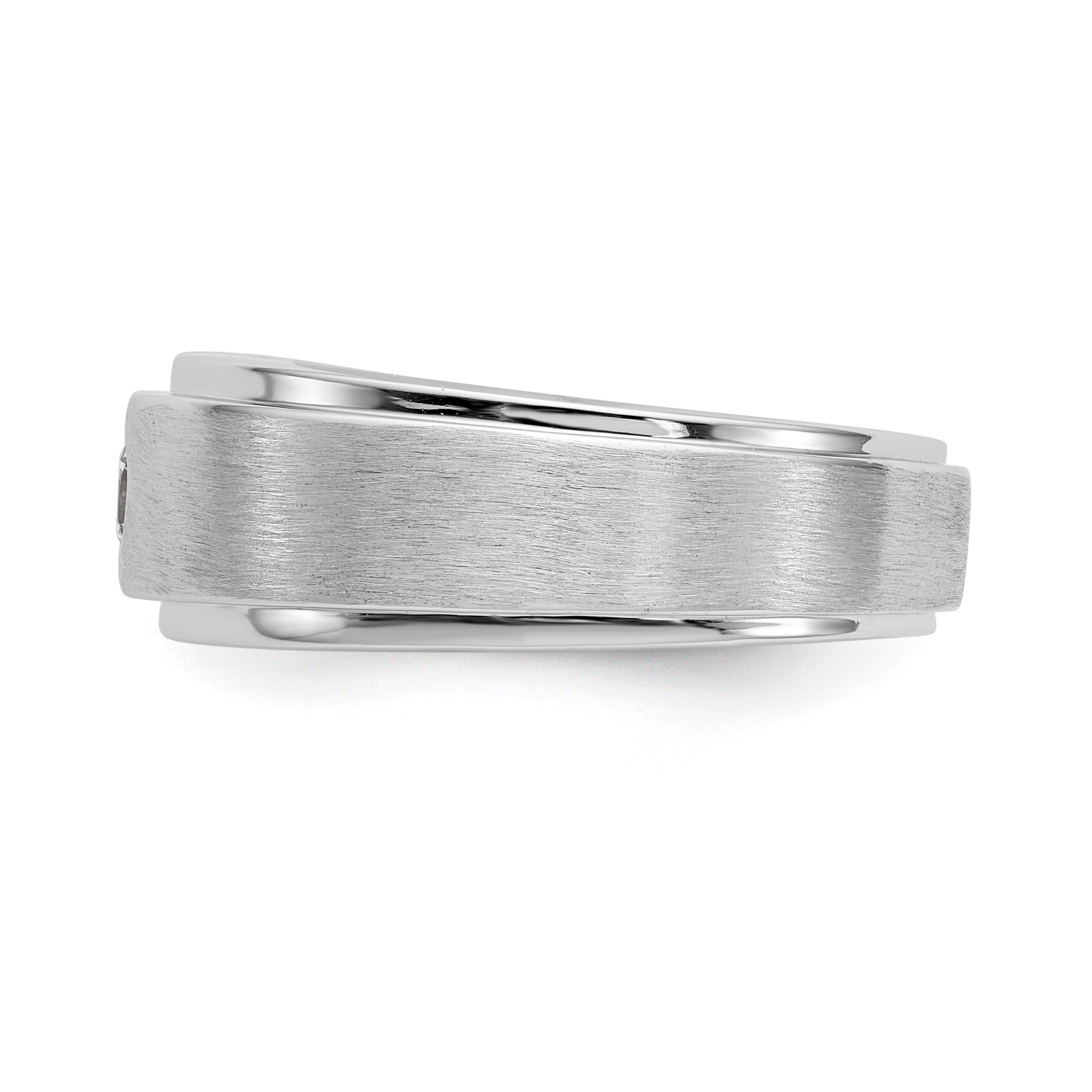 14K Weißgold Diamant-Herrenring