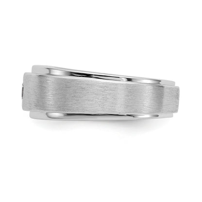 14K Weißgold Diamant-Herrenring