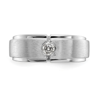 14K Weißgold Diamant-Herrenring